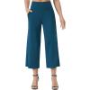 imageTHE GYM PEOPLE Womens Yoga Pants with Pockets and Tummy Control High Waist in Flare CropDark Blue Green