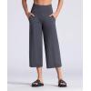 imageTHE GYM PEOPLE Womens Yoga Pants with Pockets and Tummy Control High Waist in Flare CropDark Grey