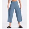 imageTHE GYM PEOPLE Womens Yoga Pants with Pockets and Tummy Control High Waist in Flare CropDenim Blue