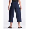 imageTHE GYM PEOPLE Womens Yoga Pants with Pockets and Tummy Control High Waist in Flare CropNavy Blue