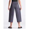 imageTHE GYM PEOPLE Womens Yoga Pants with Pockets and Tummy Control High Waist in Flare CropVintage Purple