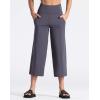 imageTHE GYM PEOPLE Womens Yoga Pants with Pockets and Tummy Control High Waist in Flare CropVintage Purple