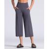imageTHE GYM PEOPLE Womens Yoga Pants with Pockets and Tummy Control High Waist in Flare CropVintage Purple