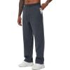 imageTHE GYM PEOPLE Mens Baggy Fleece Workout Sweatpants with Pockets Drawstring Lounge Athletic Running PantsDark Heather Grey