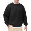 imageTHE GYM PEOPLE Mens Fleece Crewneck Sweatshirt Thick Loose fit Soft Basic Pullover SweatshirtBlack
