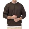 imageTHE GYM PEOPLE Mens Fleece Crewneck Sweatshirt Thick Loose fit Soft Basic Pullover SweatshirtBrown