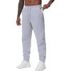 imageTHE GYM PEOPLE Mens Fleece Workout Sweatpants Drawstring Tapered Running Lounge Jogger Pants with PocketsGrey