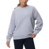 imageTHE GYM PEOPLE Womens Oversized Fleece Sweatshirts Loose Fit Crewneck Long Sleeve Pullover TopsGrey