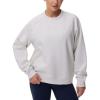 imageTHE GYM PEOPLE Womens Oversized Fleece Sweatshirts Loose Fit Crewneck Long Sleeve Pullover TopsHeather White