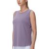 imageTHE GYM PEOPLE Womens Workout Tank Tops Loose Fit Sleeveless Breathable Yoga Shirts with Side SlitsGrey Purple