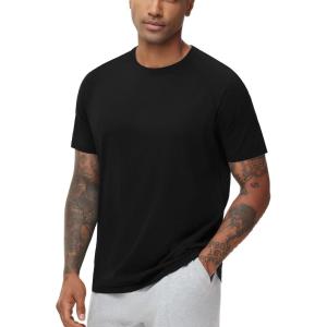 imageTHE GYM PEOPLE Mens Workout TShirts Short Sleeve Breathable UPF 50 Outdoor Athletic Running Tee TopsBlack
