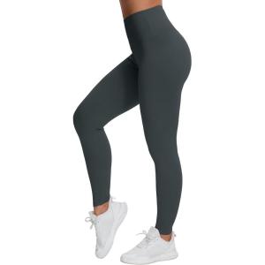 imageTHE GYM PEOPLE Womens High Waist Yoga Leggings Ultra Stretchy Soft Breathable Tummy Control Running Workout PantsCharcoal Grey