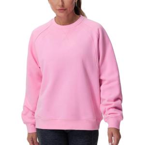 imageTHE GYM PEOPLE Womens Oversized Fleece Sweatshirts Loose Fit Crewneck Long Sleeve Pullover TopsPink