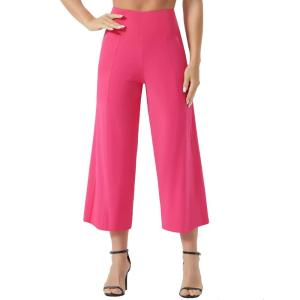 imageTHE GYM PEOPLE Womens Yoga Pants with Pockets and Tummy Control High Waist in Flare CropBright Pink