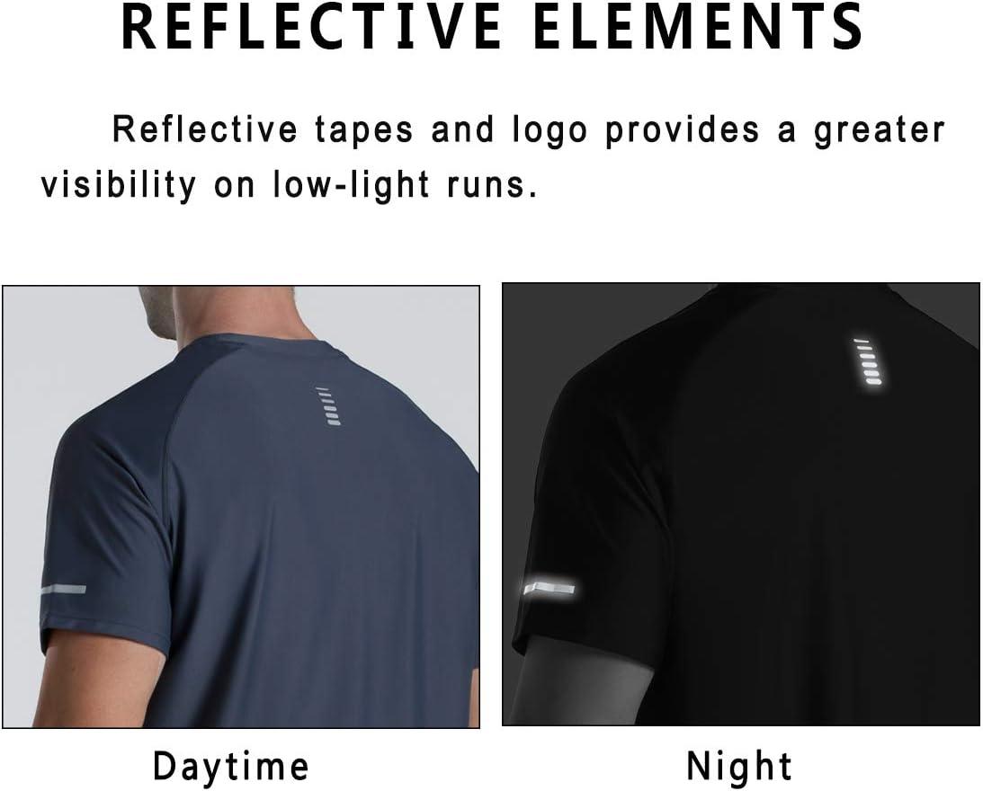 imageMens Cooling Ice Silk Running Shirts Quick Dry Short Sleeve Athletic Gym TShirts UPF 50 Outdoor Workout TshirtsCharcoal Grey