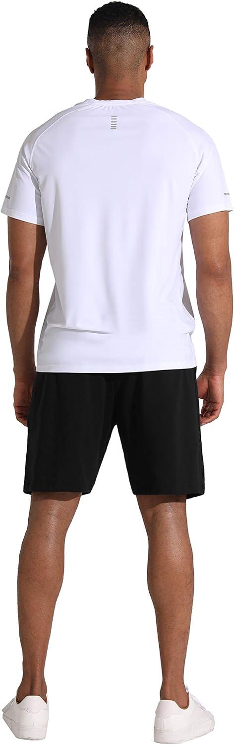imageMens Lounge Shorts with Deep Pockets Loosefit Jersey Shorts for RunningWorkoutTraining Basketball605 Black