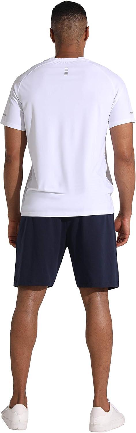 imageMens Lounge Shorts with Deep Pockets Loosefit Jersey Shorts for RunningWorkoutTraining Basketball605 Blue