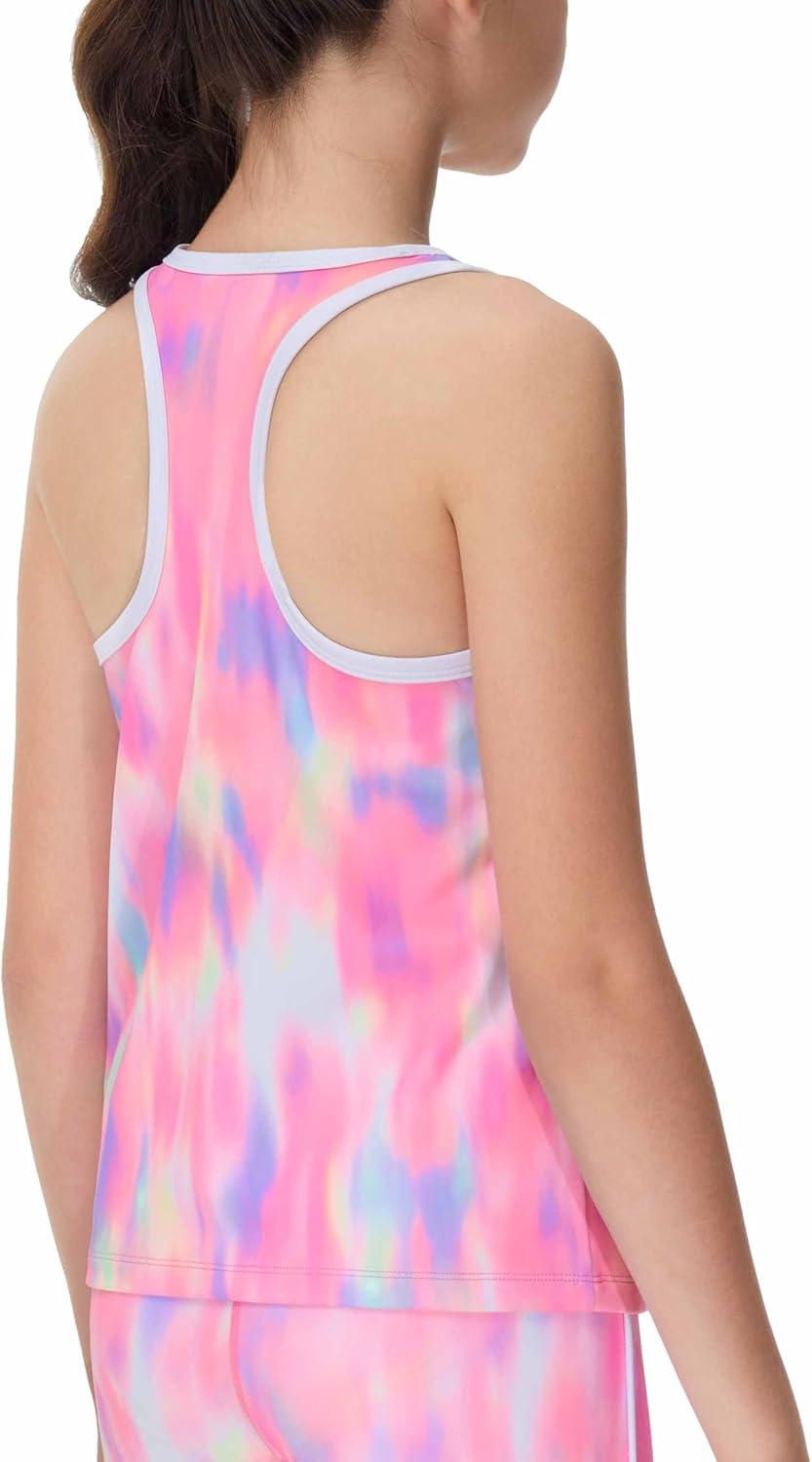 imageTHE GYM PEOPLE Girls Athletic Tank Tops Racerback Sleeveless Running Yoga Workout ShirtsColorful Pink