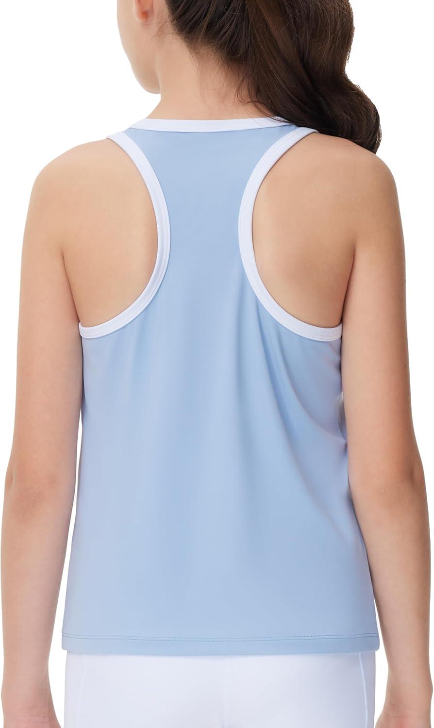 imageTHE GYM PEOPLE Girls Athletic Tank Tops Racerback Sleeveless Running Yoga Workout ShirtsSky Blue