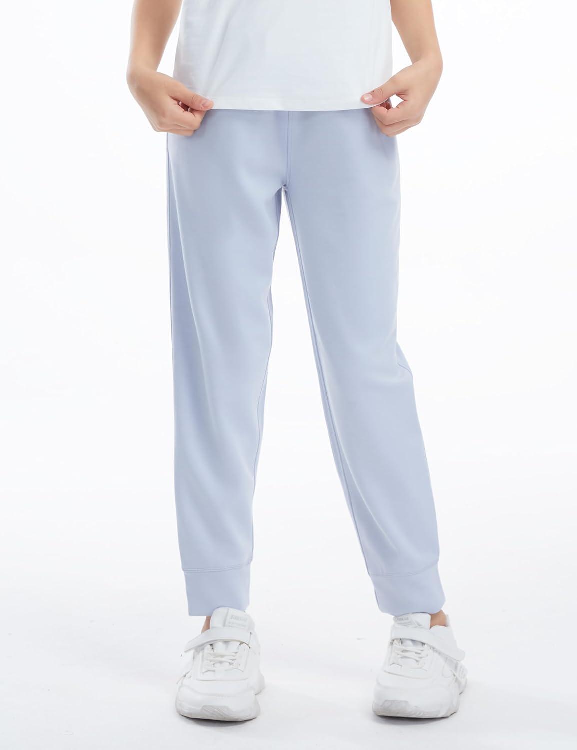 imageTHE GYM PEOPLE Girls Soft Workout Sweatpants Lightweight Casual Athletic Joggers Pants with PocketsLight Blue