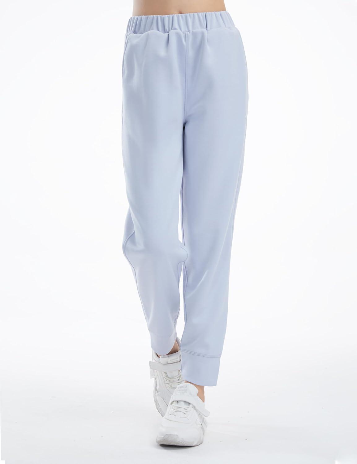 imageTHE GYM PEOPLE Girls Soft Workout Sweatpants Lightweight Casual Athletic Joggers Pants with PocketsLight Blue