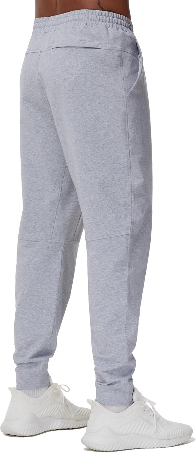 imageTHE GYM PEOPLE Mens Drawstring Workout Joggers Pants Lightweight Tapered Running Lounge Sweatpants with PocketsGrey