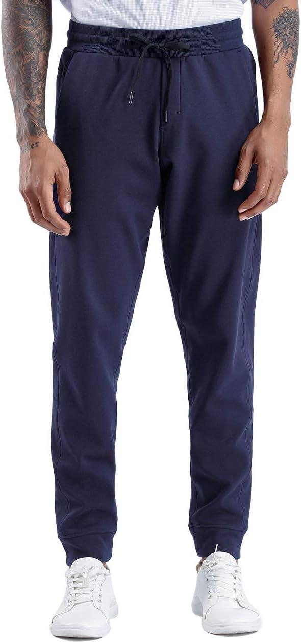 imageTHE GYM PEOPLE Mens Fleece Joggers Pants with Deep Pockets in Loosefit StyleFleece Lined Blue