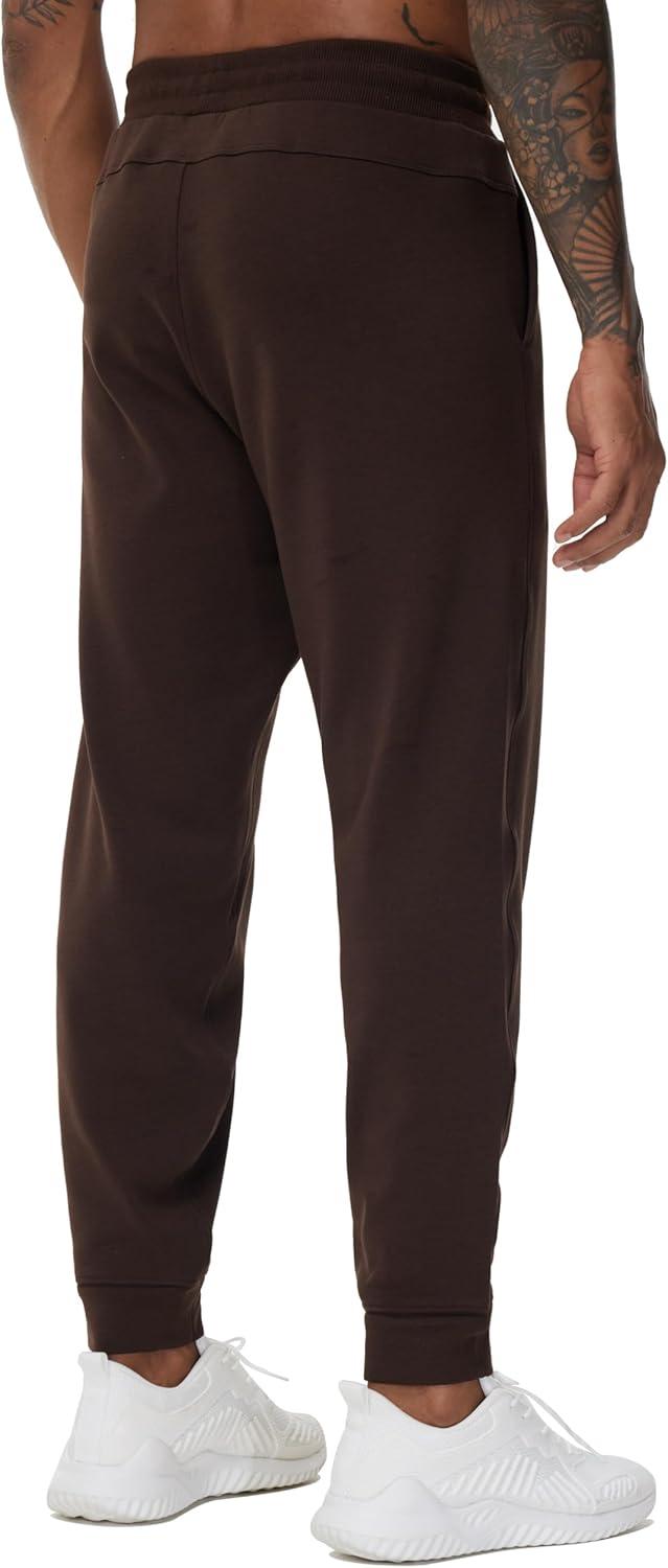 imageTHE GYM PEOPLE Mens Fleece Joggers Pants with Deep Pockets in Loosefit StyleFleece Lined Brown