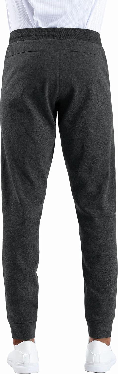 imageTHE GYM PEOPLE Mens Fleece Joggers Pants with Deep Pockets in Loosefit StyleFleece Lined Dark Grey