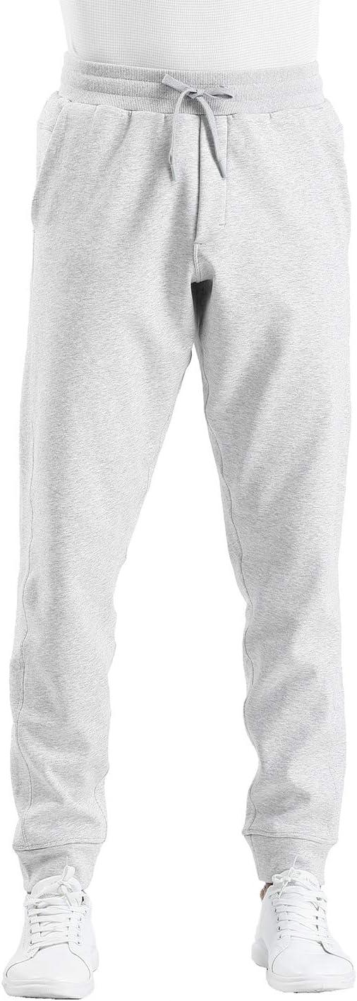 imageTHE GYM PEOPLE Mens Fleece Joggers Pants with Deep Pockets in Loosefit StyleFleece Lined Light Grey