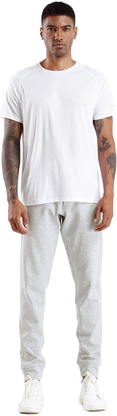 imageTHE GYM PEOPLE Mens Fleece Joggers Pants with Deep Pockets in Loosefit StyleUnlined Lightweight Basic Light Grey