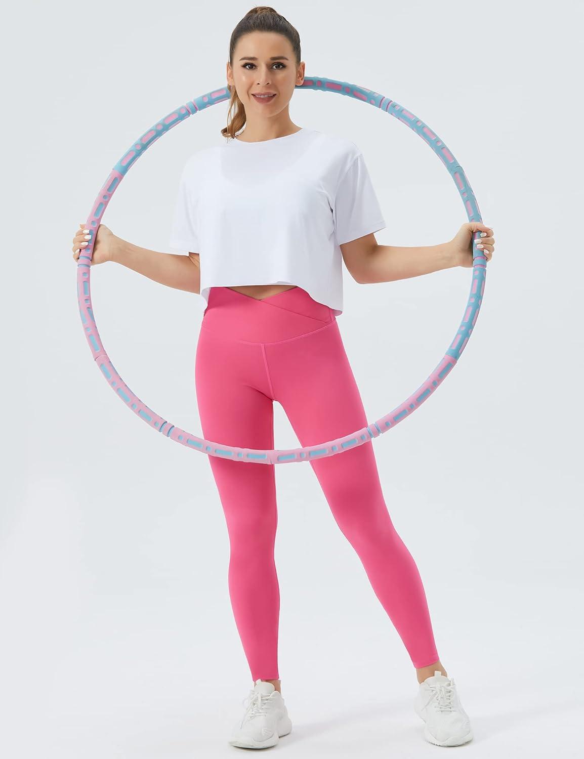 imageTHE GYM PEOPLE Womens Workout Crop Top TShirt Short Sleeve Boxy Yoga Running Cropped Basic TeeWhite