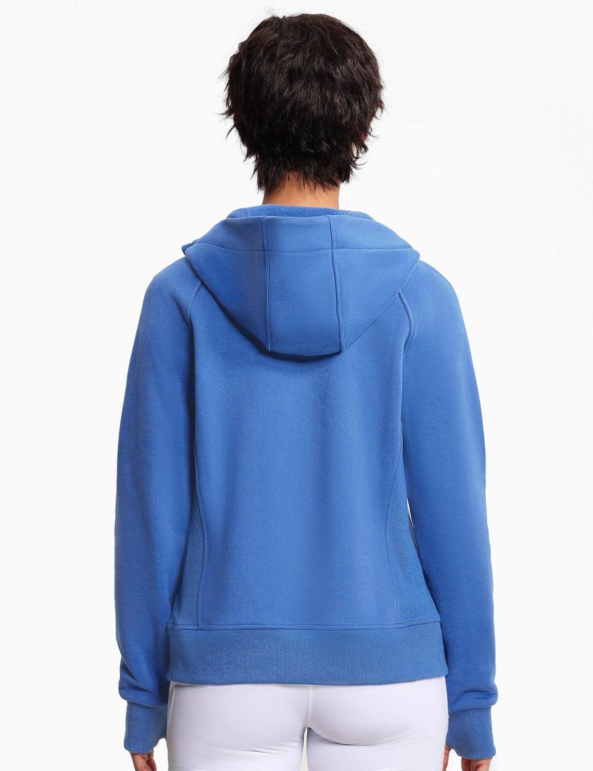 imageTHE GYM PEOPLE Womens Zip Up Hoodies Fleece Workout Jackets Sweatshirts with Pockets Thumb HoleSea Blue