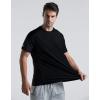 imageMens Cooling Ice Silk Running Shirts Quick Dry Short Sleeve Athletic Gym TShirts UPF 50 Outdoor Workout TshirtsBlack