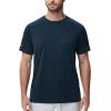 imageMens Cooling Ice Silk Running Shirts Quick Dry Short Sleeve Athletic Gym TShirts UPF 50 Outdoor Workout TshirtsBlue Ink Heather