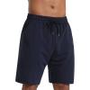 imageMens Lounge Shorts with Deep Pockets Loosefit Jersey Shorts for RunningWorkoutTraining Basketball605 Blue