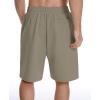imageMens Lounge Shorts with Deep Pockets Loosefit Jersey Shorts for RunningWorkoutTraining BasketballGrey Brown