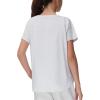 imageTHE GYM PEOPLE Girls Athletic Shirts Short Sleeve Workout Tops Kids Basic Tees with Side SlitsHeather White