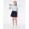 imageTHE GYM PEOPLE Girls Athletic Shirts Short Sleeve Workout Tops Kids Basic Tees with Side SlitsLight Blue
