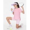 imageTHE GYM PEOPLE Girls Athletic Shirts Short Sleeve Workout Tops Kids Basic Tees with Side SlitsPink