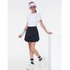 imageTHE GYM PEOPLE Girls Athletic Shirts Short Sleeve Workout Tops Kids Basic Tees with Side SlitsWhite