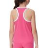 imageTHE GYM PEOPLE Girls Athletic Tank Tops Racerback Sleeveless Running Yoga Workout ShirtsBright Pink