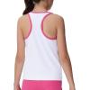 imageTHE GYM PEOPLE Girls Athletic Tank Tops Racerback Sleeveless Running Yoga Workout ShirtsWhite
