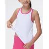 imageTHE GYM PEOPLE Girls Athletic Tank Tops Racerback Sleeveless Running Yoga Workout ShirtsWhite
