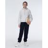 imageTHE GYM PEOPLE Girls Fleece Tapered Workout Sweatpants Warm Soft Athletic Joggers Pants with PocketsBlack