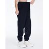 imageTHE GYM PEOPLE Girls Fleece Tapered Workout Sweatpants Warm Soft Athletic Joggers Pants with PocketsBlack