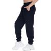 imageTHE GYM PEOPLE Girls Fleece Tapered Workout Sweatpants Warm Soft Athletic Joggers Pants with PocketsBlack