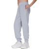imageTHE GYM PEOPLE Girls Fleece Tapered Workout Sweatpants Warm Soft Athletic Joggers Pants with PocketsGrey