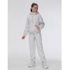imageTHE GYM PEOPLE Girls Fleece Tapered Workout Sweatpants Warm Soft Athletic Joggers Pants with PocketsHeather White