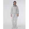 imageTHE GYM PEOPLE Girls Fleece Tapered Workout Sweatpants Warm Soft Athletic Joggers Pants with PocketsHeather White